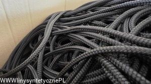 Lina Polipropylenowa Pleciona 9MM Multifilament z Rdzeniem Plecionym Czarna