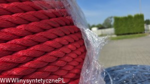 Opakowanie 220MTR Linka Jedwab PP Skręcana 18MM Czerwona