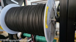 Lina Dyneema 2.5MM 0,74T Czarna Ciasna